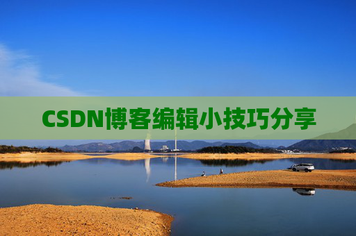 CSDN博客编辑小技巧分享